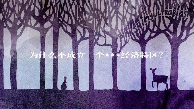 为什么不成立一个***经济特区？