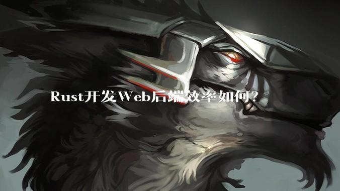 Rust开发Web后端效率如何？