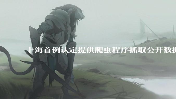 上海首例认定提供爬虫程序抓取公开数据构成提供侵入计算机信息系统程序罪案，该案件有哪些细节值得关注？