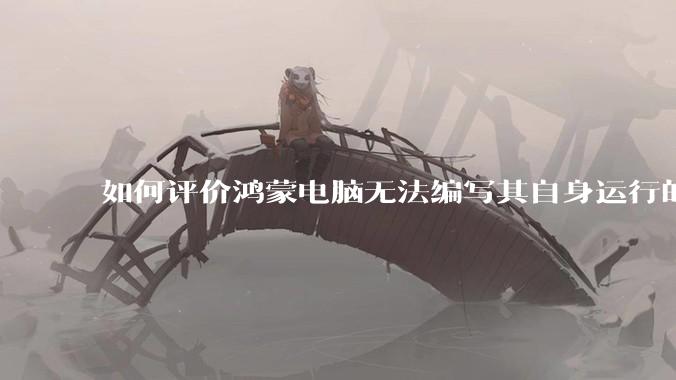 如何评价鸿蒙电脑无法编写其自身运行的程序？